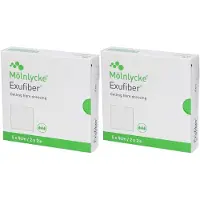 Mesoft Mölnlycke Exufiber Gelvormend Vezelverband 5x5cm 2x10 St Compressen