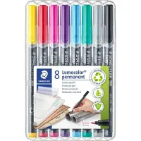 Staedtler Lumocolor Permanent F 8 Pcs (318 Wp8-2) Marker Pen 0.6 Mm Veelkleurig Kinderen