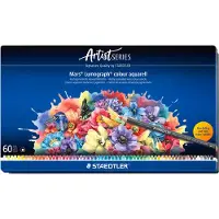 Staedtler - Artist Series - Mars Lumograph colour aquarell 104 - Metalen set met 60 kleuren