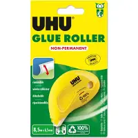 UHU lijmroller Dry & Clean Roller, verwijderbaar, 6,5 mm x 8,5 m