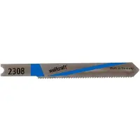 Wolfcraft 2308000 2 Lames de Scies Sauteuse Hss Queue en U Longueur Dentée 52 Mm Dents Ondulées Et Fraisées Pas de Dents 12 Mm
