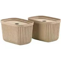 Zone Denmark Opbergbox Pulp Natural Brown 23 x 15 cm (2-delig)