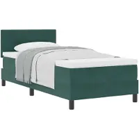 vidaXL Boxspring bed met hoofdeinde Donkergroen 90 x 190 cm Fluweel