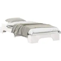 vidaXL Bedframe Wit 100 x 210 cm Massief grenenhout