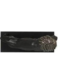 Goebel - Studio 8 | Decoratief beeld / figuur Leeuw | Porselein - 43cm - Limited Edition - met platina