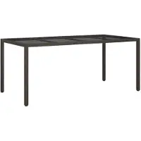 vidaXL Tuin Tafel Bruin poly rattan