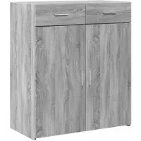 vidaXL Dressoir 80x42,5x93 cm bewerkt hout grijs sonoma eikenkleurig