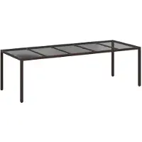 vidaXL Tuin Tafel Bruin poly rattan
