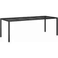 vidaXL Tuin Tafel Puur Zwart poly rattan