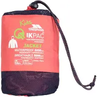 Trespass Waterdicht kinderjack Qikpac | Maat 7/8 jaar oud