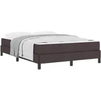 vidaXL Boxspringbed, donkerbruin, 160 x 200 cm, gestoffeerd