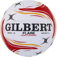 Gilbert Netball Flare Match Ball - Size 5 - Wit / Rood / Oranje