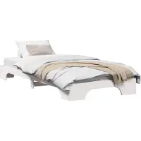 vidaXL Bedframe Wit 80 x 200 cm Massief grenenhout