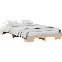 vidaXL Bedframe Naturel 120 x 190 cm Massief grenenhout