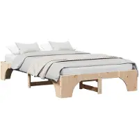 vidaXL Bedframe Massief grenenhout 120 x 190 cm Massief grenenhout