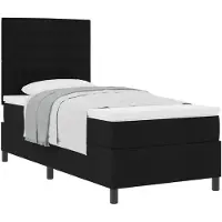 vidaXL Boxspring bed met matras met hoofdeinde Zwart 80 x 200 cm Stof