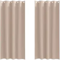 vidaXL Blackout Gordijnen met Ringen 2 st Taupe 260 x 140 cm Polyester