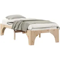 vidaXL Bedframe Bruin 80 x 200 cm Massief grenenhout