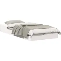 vidaXL Bedframe Wit 90 x 210 cm Massief grenenhout
