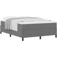 vidaXL Boxspring bed Lichtgrijs 140 x 190 cm Corduroy stof