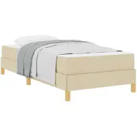 vidaXL Boxspring bed met matras Crème 80 x 200 cm Stof
