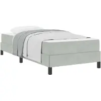 vidaXL Boxspring bed met matras Lichtgrijs 80 x 200 cm Stof