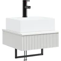 vidaXL Wandgemonteerde wastafel Wit 40 x 41 x 39 cm Bewerkt hout