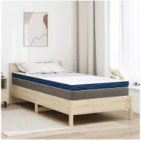 vidaXL Matras Topper Wit 100 x 200 cm Jacquard stof