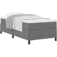 vidaXL Boxspring bed Lichtgrijs 90 x 200 cm Corduroy stof