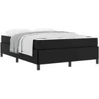 vidaXL Bedframe met matras Zwart 140 x 200 cm Stof