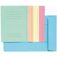 Exacompta Super 210 dossiermap met 3 kleppen en lijnbedrukking A4 assorti (50 stuks)