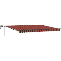 vidaXL Uitschuifbare luifel Oranje en bruin 400 × 350 cm