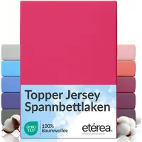 Eterea Cosmesi Naturale etérea Topper Jersey Hoeslaken 180x200 - 200x200 cm Oekotex Made in Green - 100% katoen - Rosa