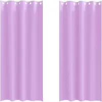 vidaXL Blackout Gordijnen met Ringen 2 pcs Paars 245 x 140 cm