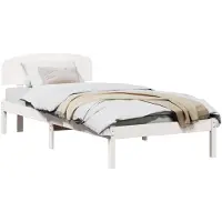 vidaXL Bedframe met hoofdeinde Wit 80 x 200 cm Massief grenenhout