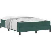 vidaXL Boxspring bed met matras Donkergroen 160 x 220 cm Stof
