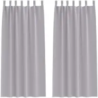 vidaXL Blackout Gordijnen met Ringen 2 pcs Metaalgrijs 260 x 140 cm
