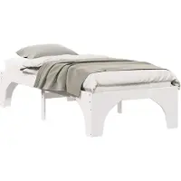 vidaXL Bedframe Wit 90 x 200 cm Massief grenenhout
