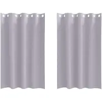 vidaXL Blackout Gordijnen met Ringen 2 st Metaalgrijs 175 x 140 cm