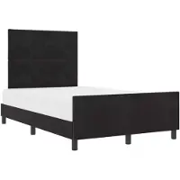 vidaXL Boxspringbed met hoofdeinde, zwart, 120 x 200 cm, fluweel