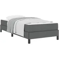 vidaXL Boxspring bed Donkergrijs 90 x 200 cm Stof