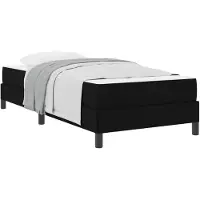 vidaXL Boxspringbed, zwart, 90 x 200 cm, met stoffen bekleding
