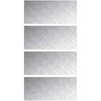 vidaXL Trapmatten 4 st 90 x 40 cm Zilver Aluminium Rechthoekig