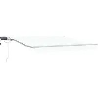 vidaXL Uitschuifbare luifel Wit 350 x 250 cm Stof en Aluminium