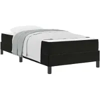 vidaXL Boxspring bed met matras Zwart 100 x 210 cm Stof