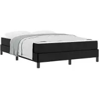 vidaXL Bedframe met matras Zwart 140 x 200 cm Stof