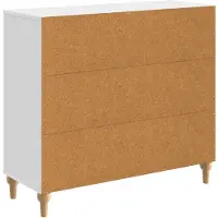 vidaXL - Dressoir - Hoogglans - Wit - 89 - x - 34,5 - x - 80 - cm - Bewerkt - hout