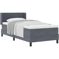 vidaXL Boxspring bed met hoofdeinde Donkergrijs 200 x 80 cm Fluweel
