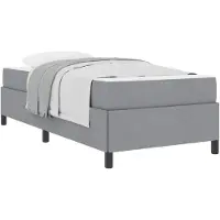 vidaXL Boxspring bed Lichtgrijs 100 x 200 cm Stof