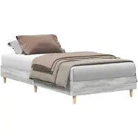 vidaXL Bedframe Grijs Sonoma 203 x 93 x 25 cm Bewerkt hout